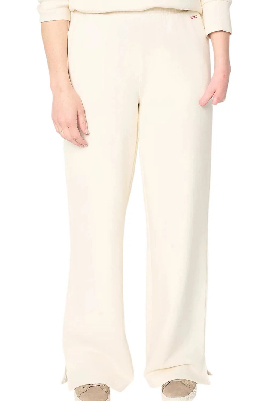 Peace Love World Women's French Terry Full Leg Pants Pristine - Petite